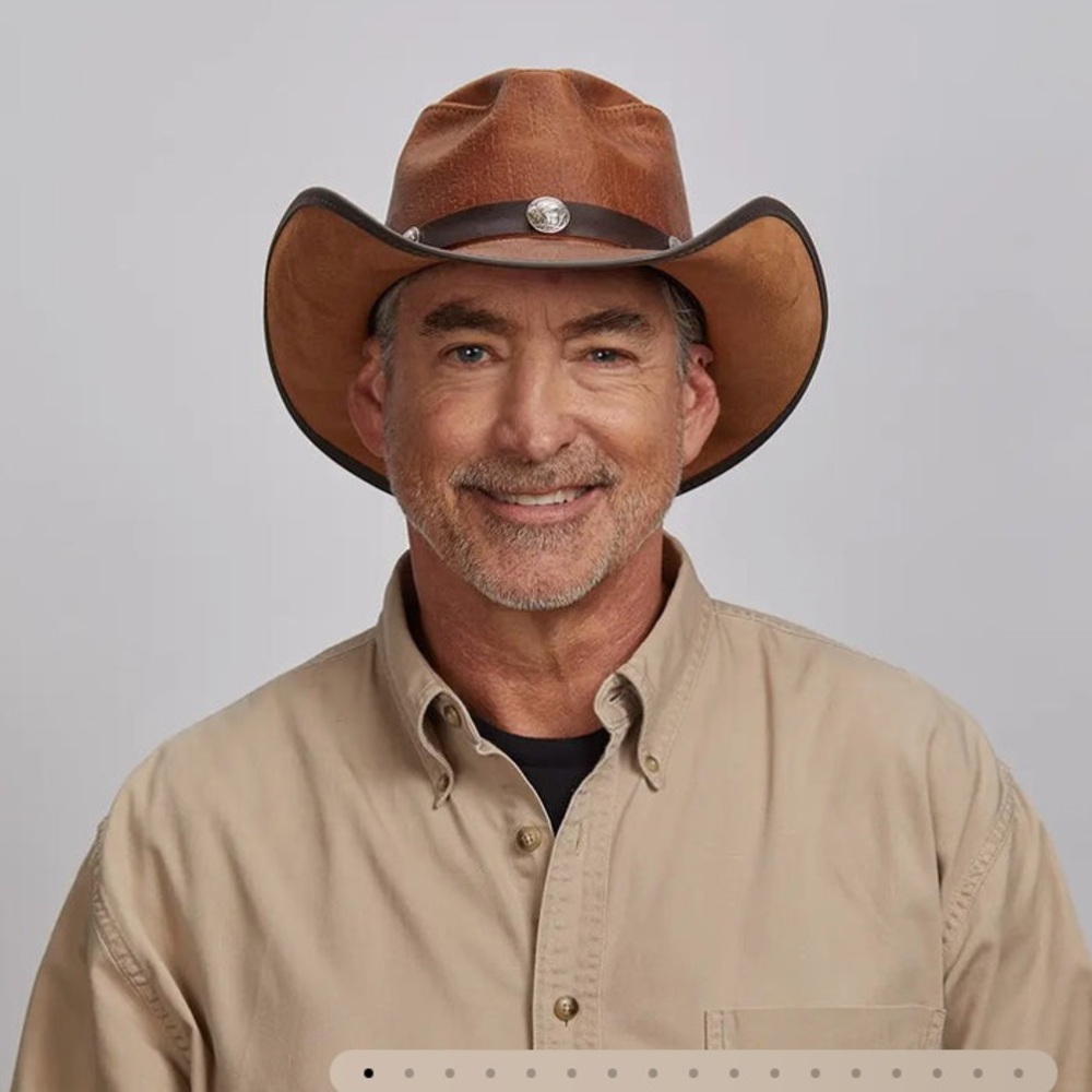 NWOT - American Hat Makers Men’s Cyclone Leather Cowboy Hat